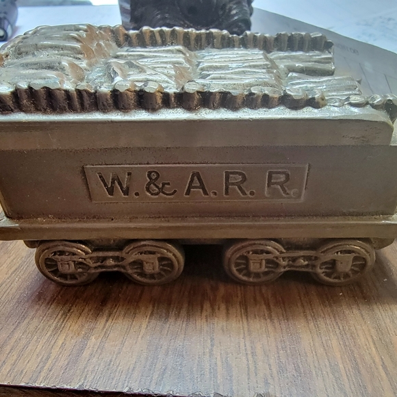 Vintage W. and A.R.R. Railroad - Collectible Metal Train Tender Coin Bank - Bant - Picture 1 of 5
